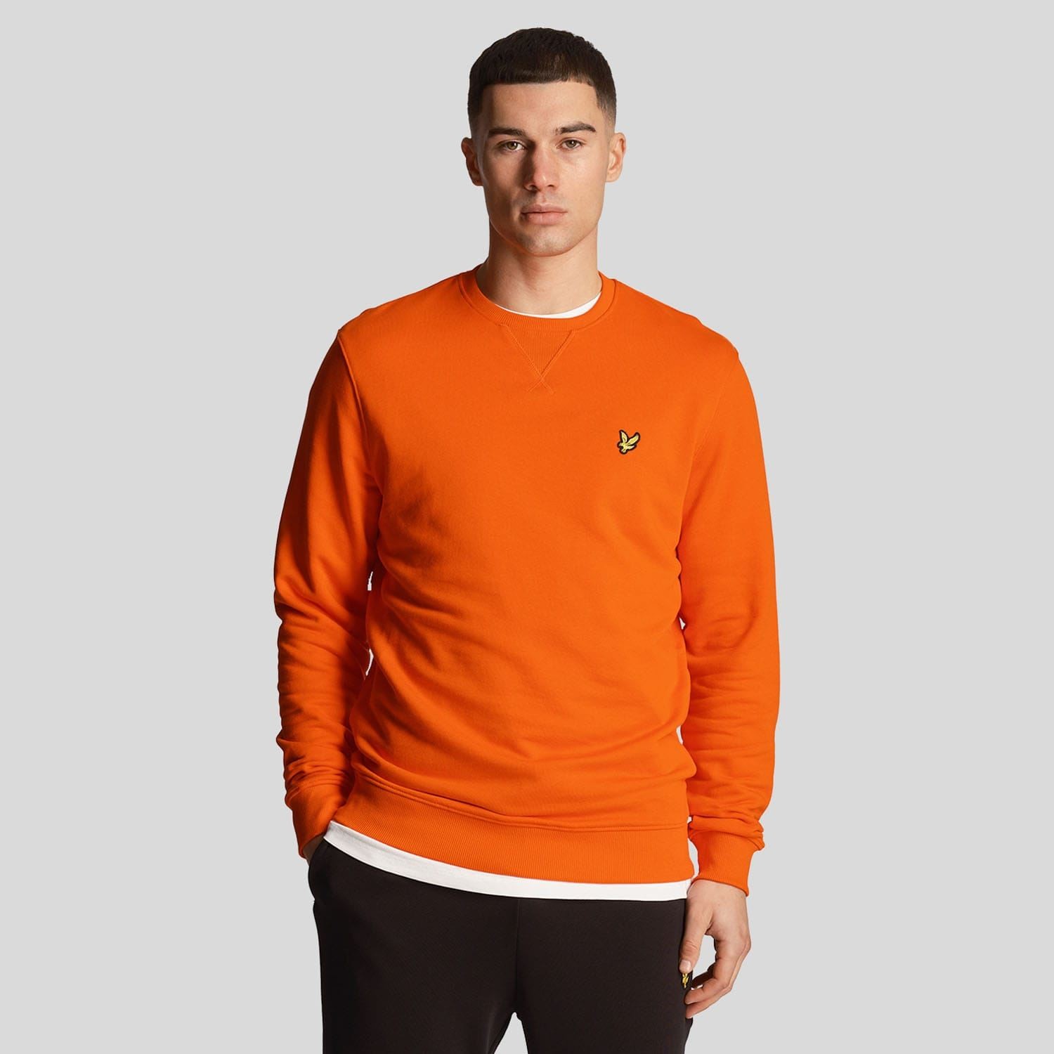 Оранжевая толстовка Herren Lyle und Scott от mit Rundhalsausschnitt 11090₽