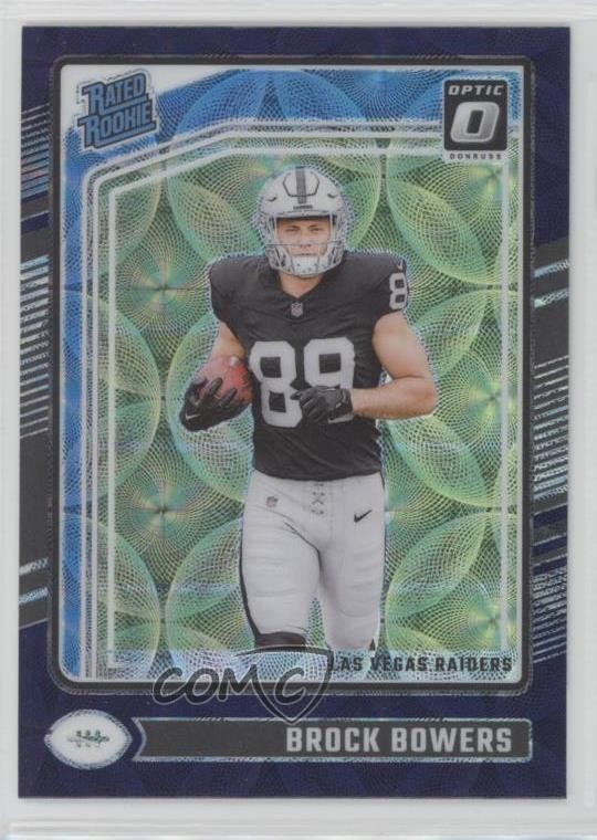 2024 Panini Donruss Optic Rated Rookie Purple Scope Prizm Brock Bowers #215 1u58