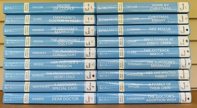 18 book lot Mills & Boon (Harlequin) Large Print Medical Romances hardcover