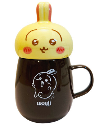 Chiikawa Usagi Hase Becher mit Deckel EIKOH Japan Keramiktasse NEU Anime süß