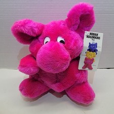 Vintage 1991 Kodak Kolorkins Rewind Pink Plush New With Tags 11" Stuffed Toy