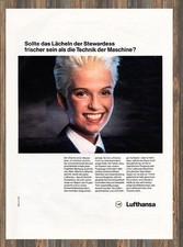 Lufthansa - Reklame Werbeanzeige Original-Werbung 1990