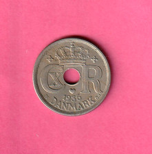 Denmark 25 Ore (Danmark  25 Øre) 1936 N  cu nickel VF (D2-146) COMBINE ORDERS