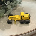 Vintage 1994 Mini Yellow Tonka Die Cast Road Grader Construction Used Toy 3.5"