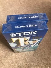 Two TDK 180 3 Hour VHS Blank New Sealed Tapes x2 New video tapes