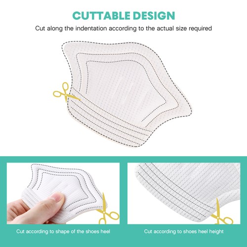 2 pares de inserciones de talón para zapatos protectores de talón cómodos autoadhesivos - Imagen 3 de 11