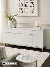 NEXT White Bronx Oak Effect Large Sideboard