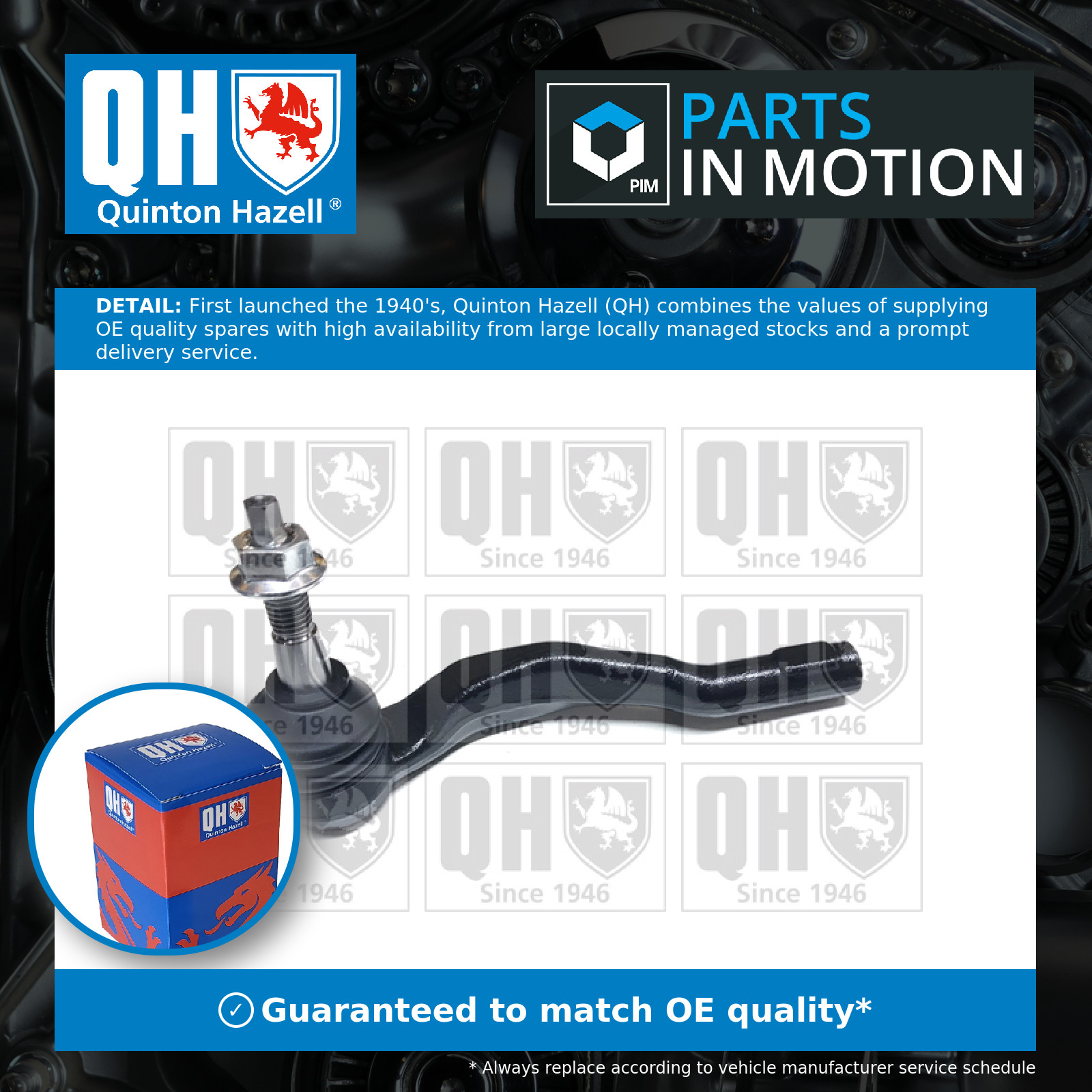 Tie / Track Rod End Right QR4113S Quinton Hazell Joint 23449522 Quality New