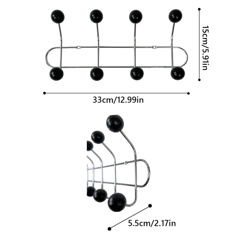Metal Multi-functional Hook Wall-mounted Key Storage Hook Coat Hook Entryway - image 2 of 4