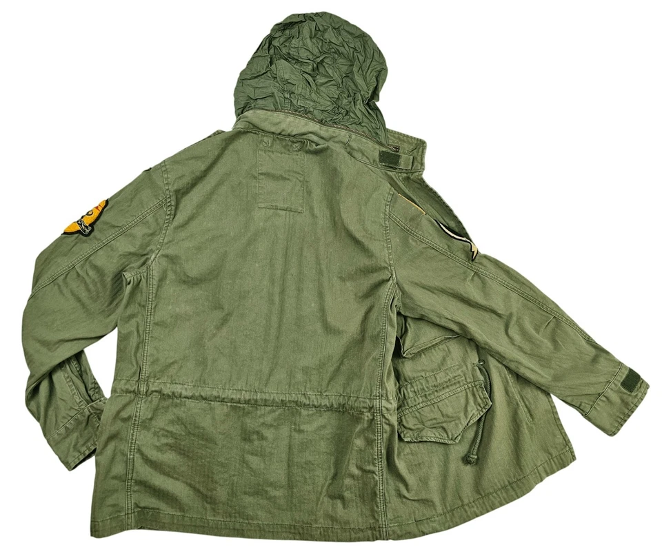 LO ÚLTIMO Chaqueta Polo VERDE Para Hombre SUMINISTRO DE DENIM RALPH LAUREN @ M65 PARKA CON CAPUCHA PARCHE S Foto 4 de 4