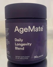 AgeMate Daily Longevity Blend. 90g powder. New and Sealed.