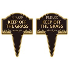 Stay off the Grass Signs for Yard Keep off Grass Signs with Stake for Lawn No...