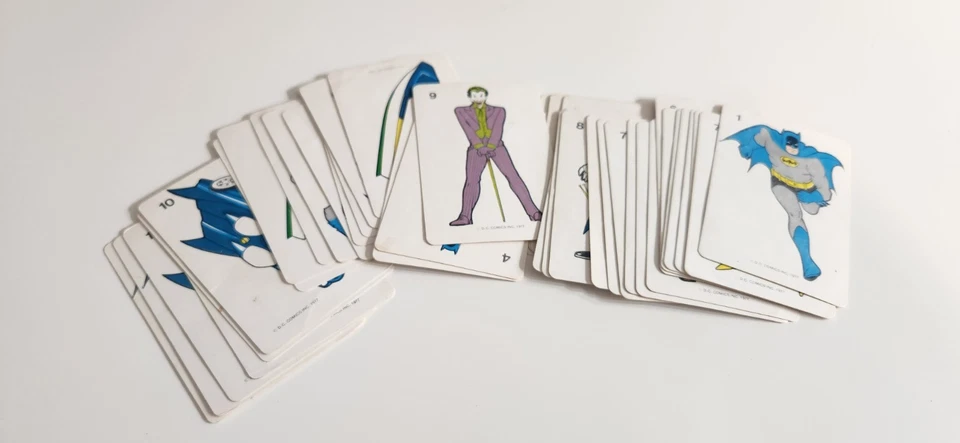 Juego completo de cartas Russell's Batman Super Hero DC Comics Inc 1977 Foto 2 de 3