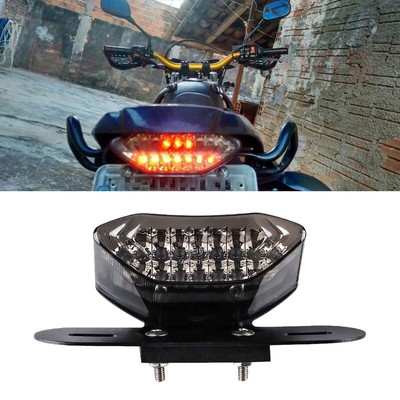 Universal Motorcycle Turn Signals LED Integrated License Plate Tail EPG Light