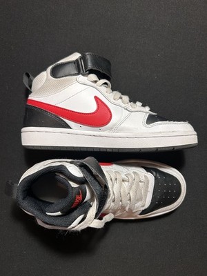 Nike Court Borough Mid 2 GS Sneakers High top 4Y Youth Boys White/Black/Red