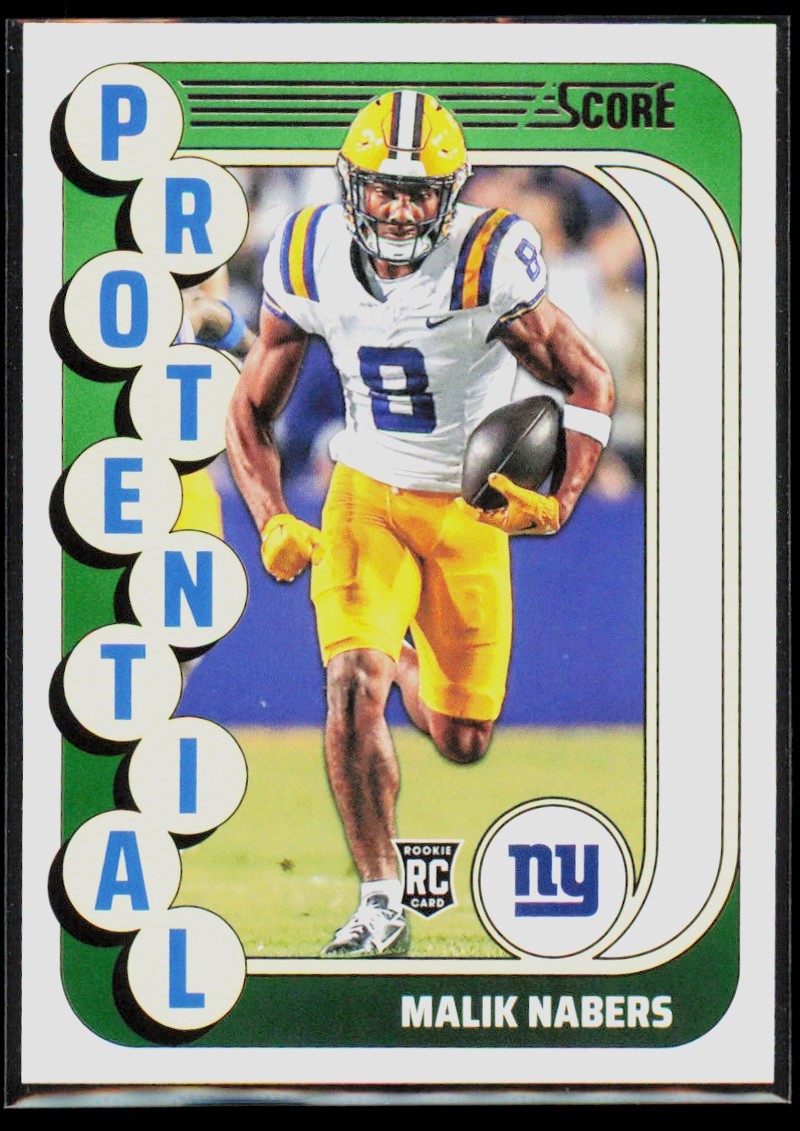 2024 Score Protential Malik Nabers Rookie New York Giants #4