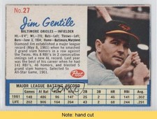 1962 Post Jim Gentile (Home: Baltimore) #27 READ b7j