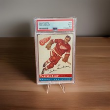1954 TOPPS HOCKEY TED LINDSAY #51 PSA 5.5 EX+ DETROIT RED WINGS POP 4 BEAUTY WOW