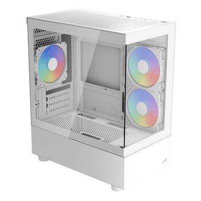 AeroCool PC Gehäuse Viewport Mini V2 ARGB Mini-Tower Weiß