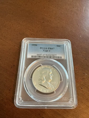 1956 Type 2 Franklin Half Dollar PCGS PR67