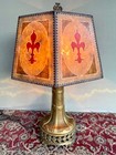 Vintage 20's Large Mica Table Lamp — photo 1