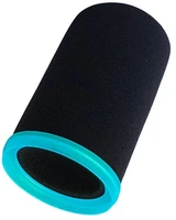 Black Pop Filter with Cyan Ring for Shure SM7B/SM7dB