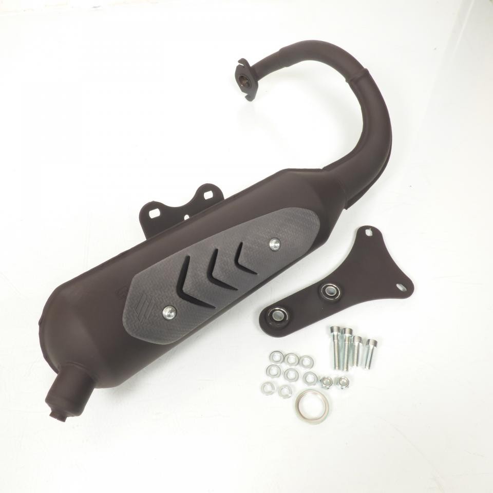 Pot d échappement Polini Peugeot 50 Trekker à haute résistance thermique acier verni