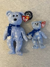Ty Beanie Babies 1999 Holiday Teddy Bear Plush Toy - Blue