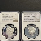 2023-S $1 Morgan & Peace Dollar NGC PF70 Ultra Cameo Brown Labels