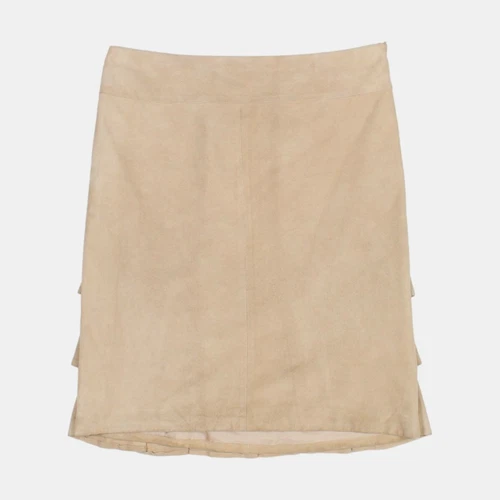 Gonna Valentino taglia L corta donna beige pelle