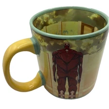 Attack On Titan AOT  Coffee Mug Yellow Anime Japanese Hajime Isayama Just Funky