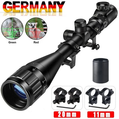 MARKENLOS 6-24x50 AOEG Rot Grün Jagdgewehr Zielfernrohr Mit 11/20mm Rail Für Outdoor Sport