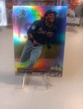 Ronald Acuna Jr. 2017 Bowman Draft Chrome BDC-39 Refractor Rookie Card. rookie card picture