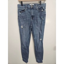 Pistola Womens 29 Blue Distressed Skinny Jeans Cotton Tencel Lycra USA Made