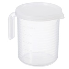 Graduated Beaker, 500ml PP Plastic Liquid Measuring Cup Double Sided Graduations