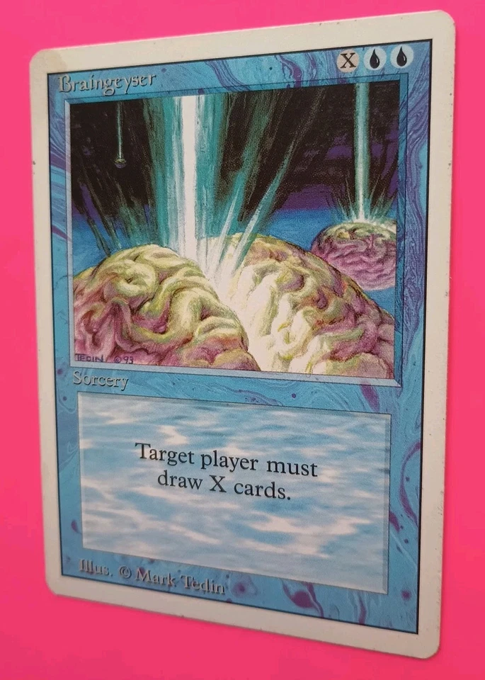 Magic the Gathering MTG Revised BRAINGEYSER MP Rare 1994 Vintage Nice! - Image 2 of 4