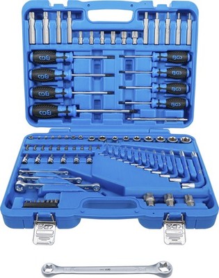 BGS 7849 Werkzeugsortiment | 6,3 mm (1/4'') + 12,5 mm (1/2'') | E-Profil / T-Profi