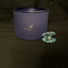 Swarovski Crystal #1120198 1" BLUE SHELL WITH WHITE PEARL Figurine!