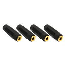 1/8inc Audio Adapter 3.5MM Female to Femal Coupler Stereo Conector Headphone 4pc