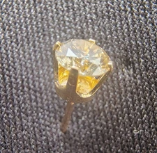 14K Gold Stud Round Natural 1/4 ct Diamond Earring SI-1 M Color