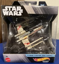 Star Wars Hot Wheels Starships Select X-WING FIGHTER (RED THREE) CHASE VARIANT