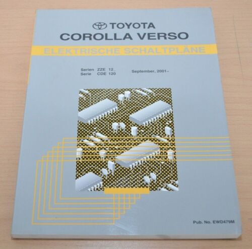 Toyota Corolla Verso ZZE 121 CDE 120 Elektrische Schaltpläne Werkstatthandbuch - Zdjęcie 1 z 3