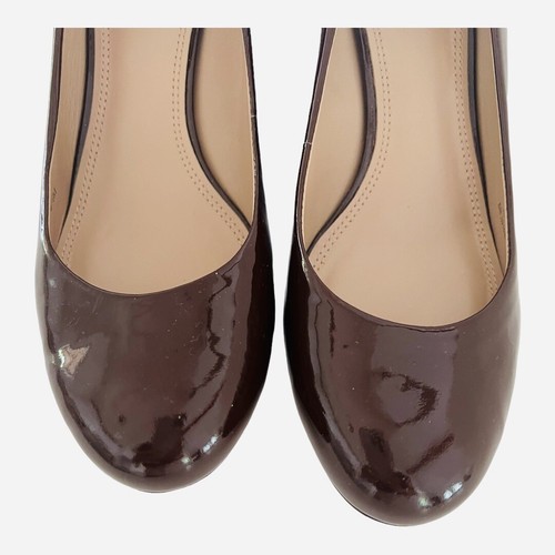 Tory Burch Patent Leather Astoria Wedges 9.5 Heels Shoes - Picture 11 of 18