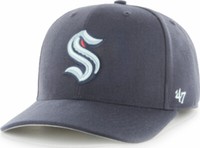 47 Brand Seattle Kraken Cold Zone Navy Curved Visor Cap Snapback