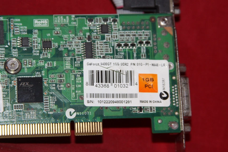 EVGA Nvidia GeForce 9400 GT, 1GB DDR2, PCI Graphics Card (01G-P1-N948-LR) - Image 3 of 4