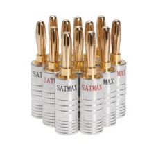 Banana Plug Dual Screw 24K Gold Plated Speaker Wire Jack Connector Multi-Pck LOT