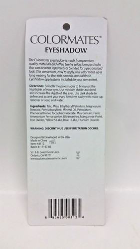 2 NEW Colormates Tropical Fusion 12-Color Eyeshadow Palettes w/Applicator SEALED - Picture 7 of 10