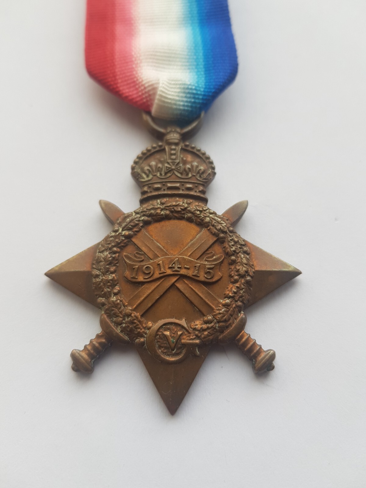WW1 1915 STAR MEDAL,HENRY WILLIAM LEPPERT,ROYAL NAVY,FROM ST
