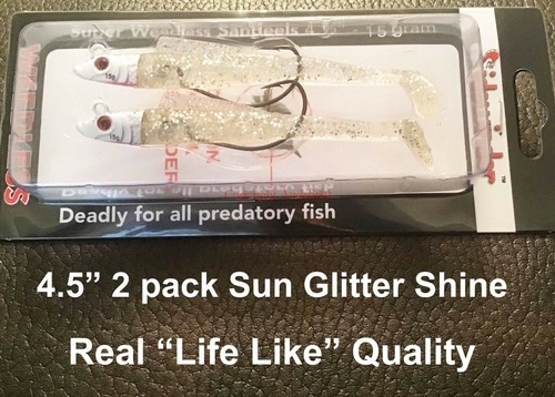 Pick & Mix WEEDLESS Sidewinder Sand eel Lure Bass Cod Pollock Jelly Lures Jigs - Picture 3 of 17