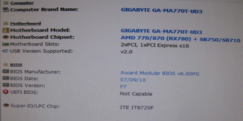 Gigabyte GA-MA770T-UD3 mit CPU AMD Athlon II X4 640 / Blende / Sockel AM3 - Bild 2 von 6